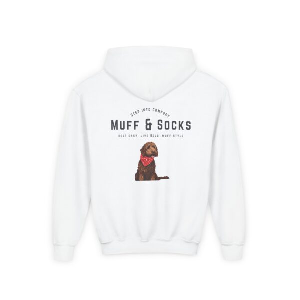 "Sock It To Me" Youth Hooded Sweatshirt - Image 4